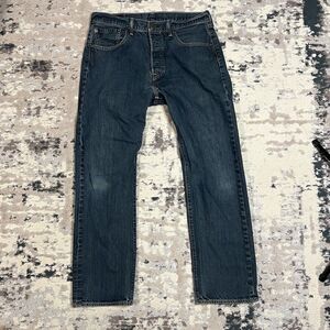 Levi's 501 Straight Leg Jeans Men's 33x30 Blue Denim Button Fly Classic
